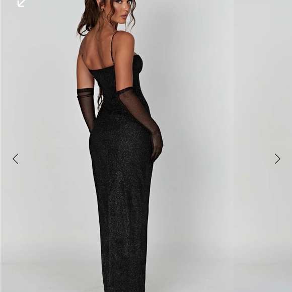 BABYBOO TRIXIE MAXI DRESS - BLACK SPARKLE - Picture 2 of 10